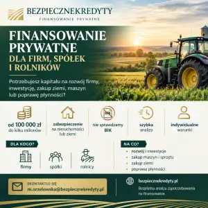 💰 FINANSOWANIE PRYWATNE – FIRMY, SPÓŁKI, ROLNICY